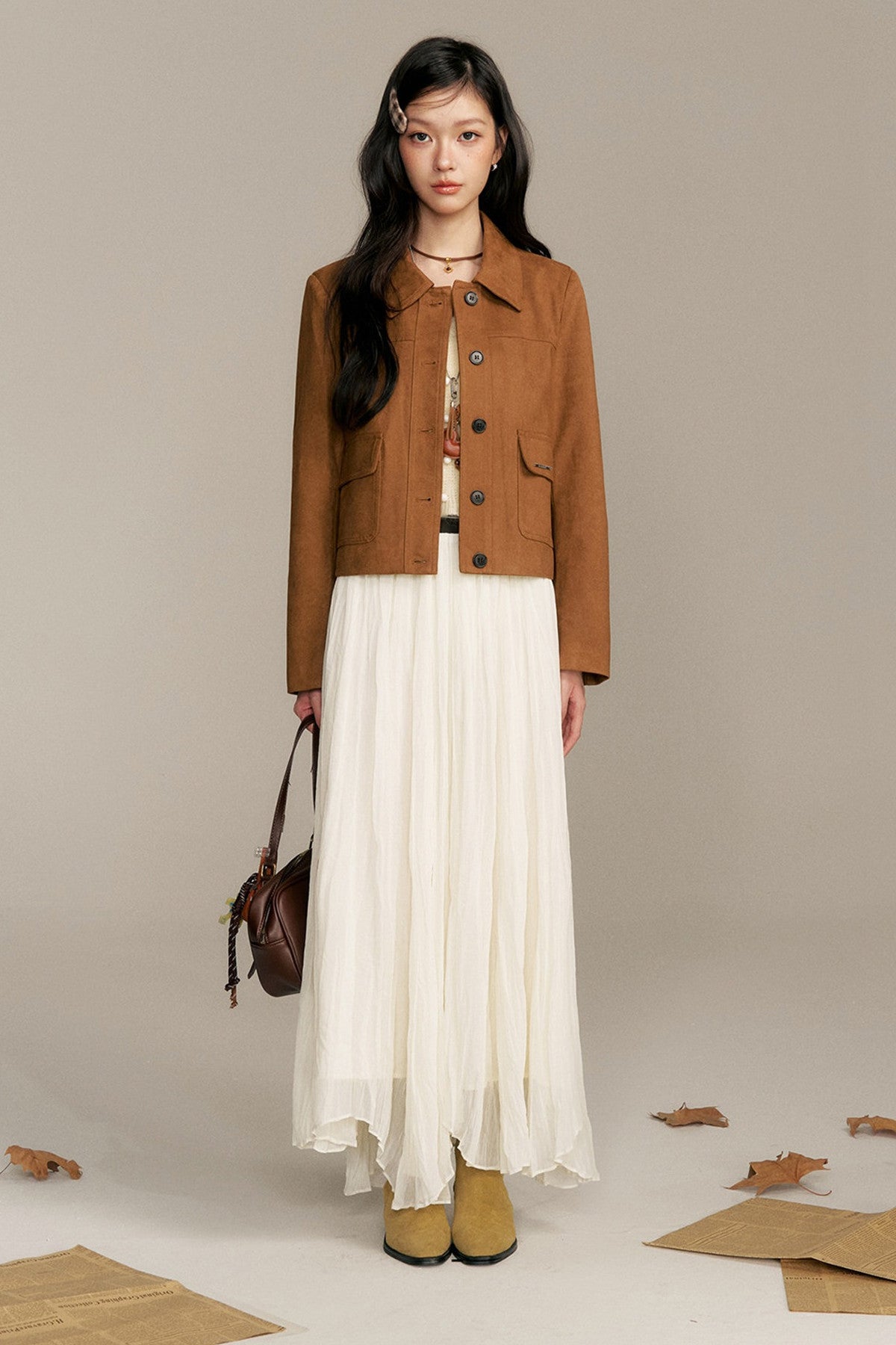 Faux Suede Brown Jacket