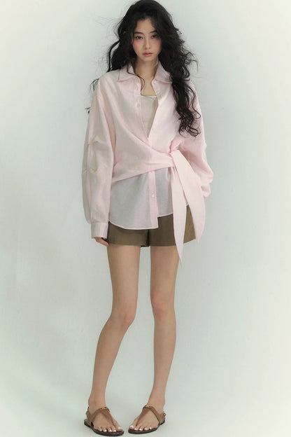 Somesowe Breathable Lace-Up Shirt