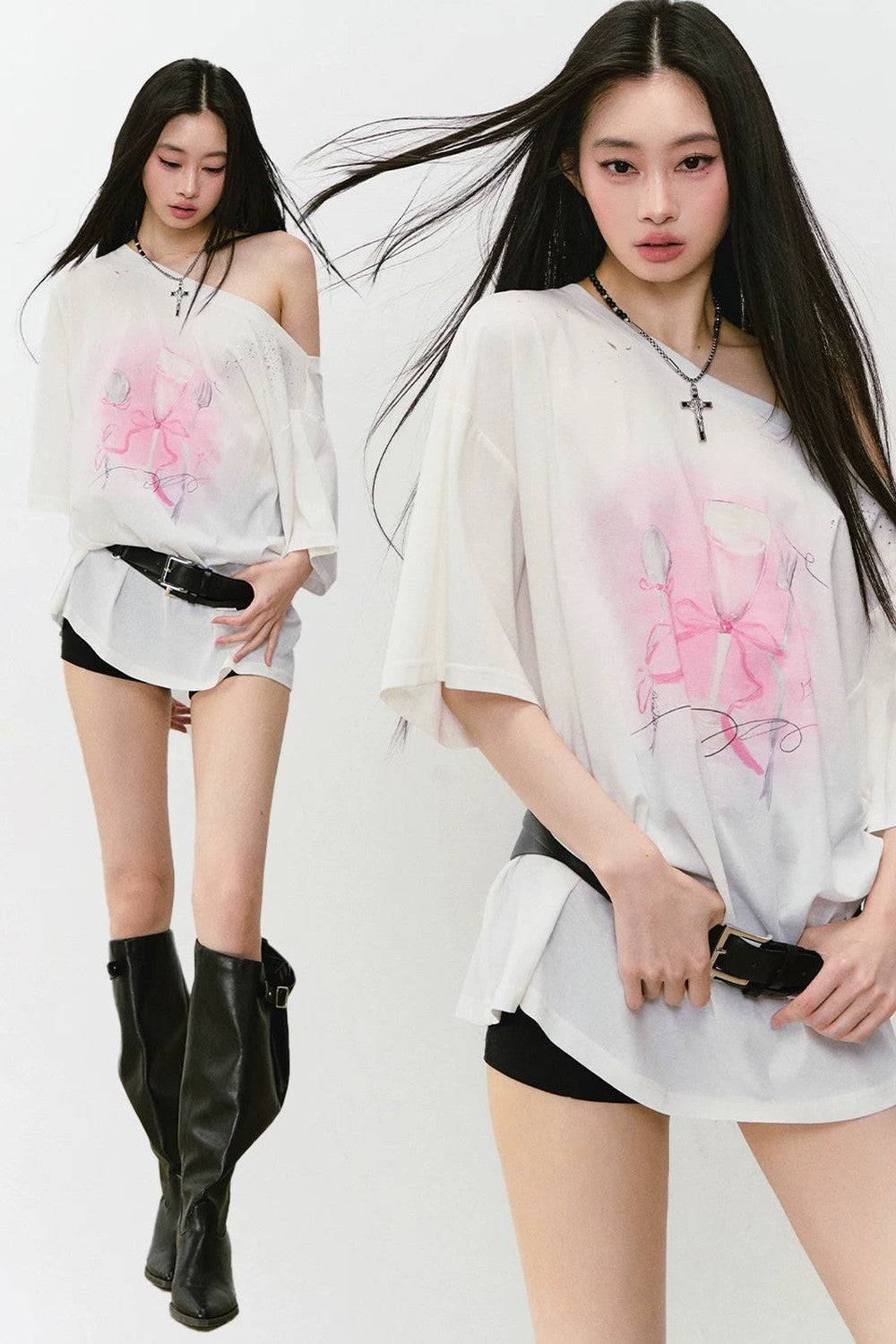 Rhinestone Off-Shoulder Top