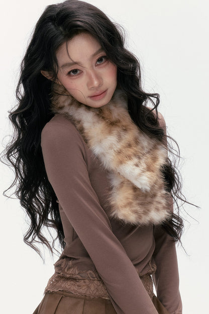 Asymmetrical Lace Henley Long-Sleeved Shirt