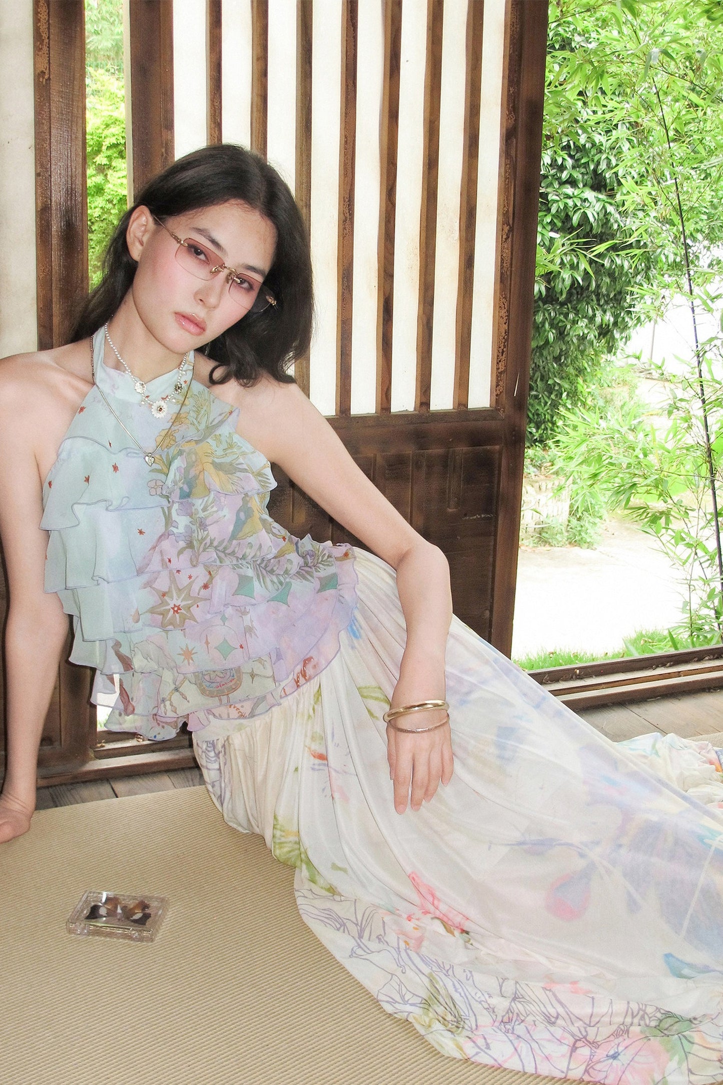 Gentle Twisted Mesh Skirt