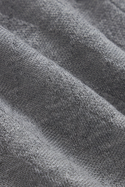 Grey Argyle Knit Cardigan With Camisole Set-Up
