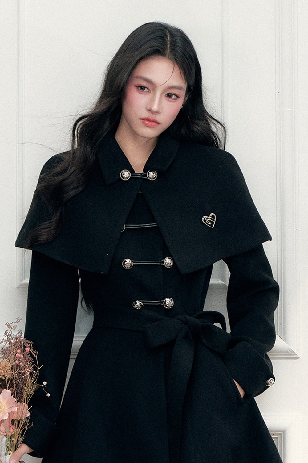 Napoleon Retro Knight-Style Woolen Cape Jacket Set-Up