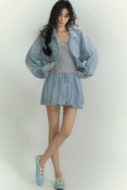 Floral patchwork collar jacket set