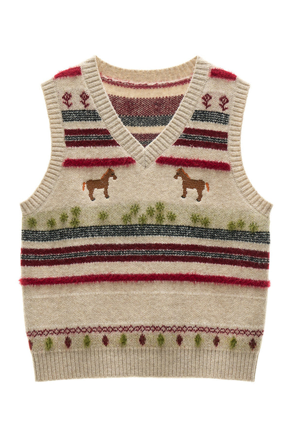 Pastoral Pony Knot-Free Knit Vest