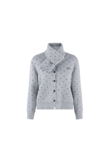 Short Woolen Knit Cardigan