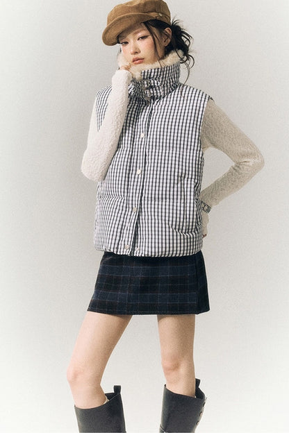 Stand Collar Padded Vest