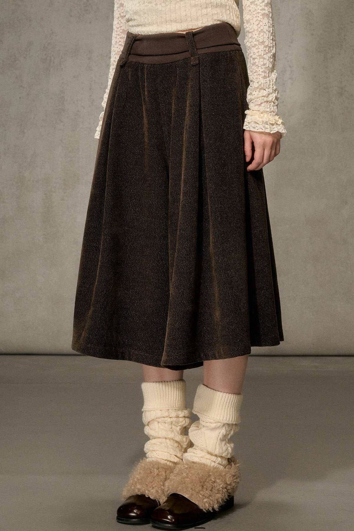 Forest Path Wide-Leg Skirt