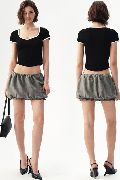 Kurzes Tube-Top aus Wollmischung