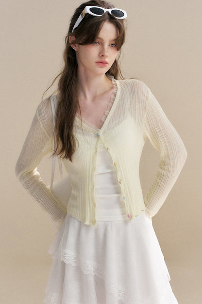 Heavyweight Tencel Lace Cardigan