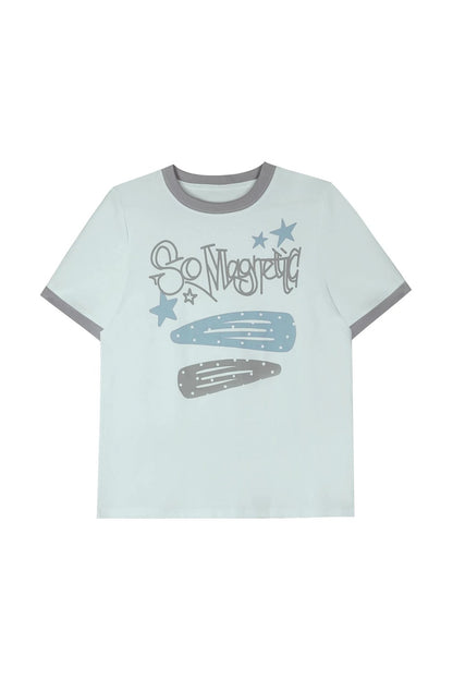 Sweet Cool Print T-Shirt Set-Up