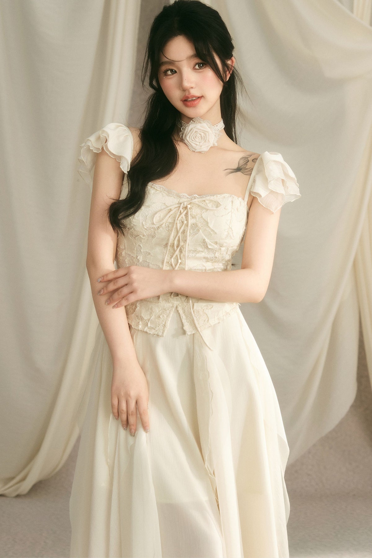 Irregular Hem Flutter Dress
