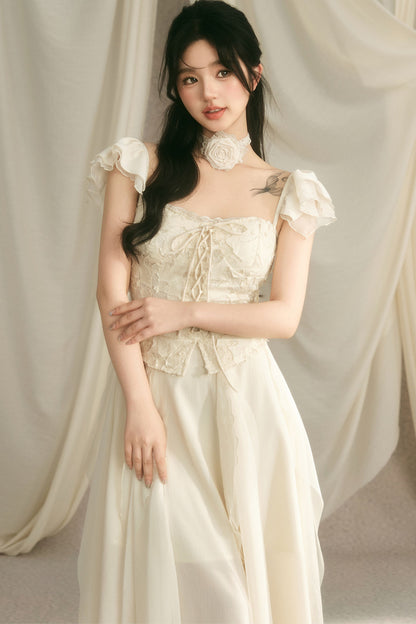 Irregular Hem Flutter Dress