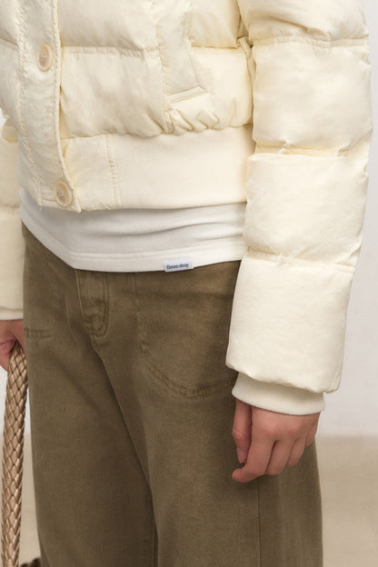 Fur Collar Down Jacket and Pants Set-Up