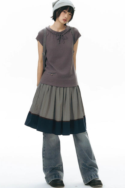 Star Embroidered Flared Pants