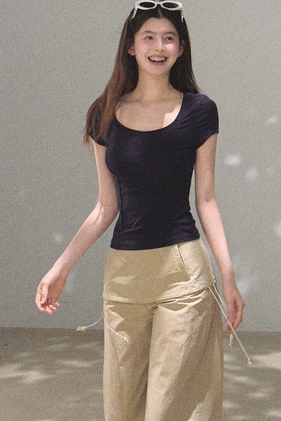Slim-Fit U-Neck Lyocell Top