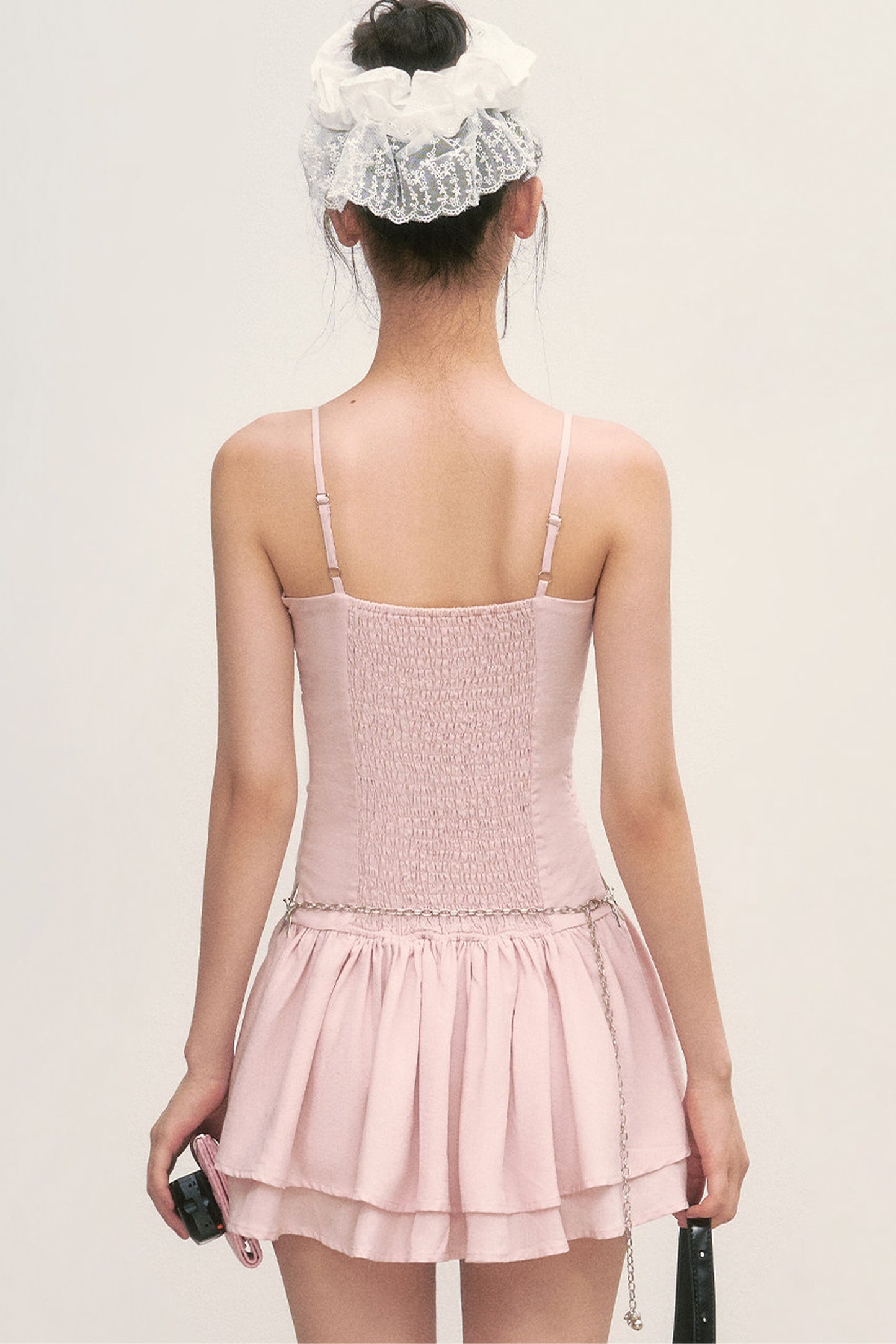Ballet-Style Pink Suspender Dress