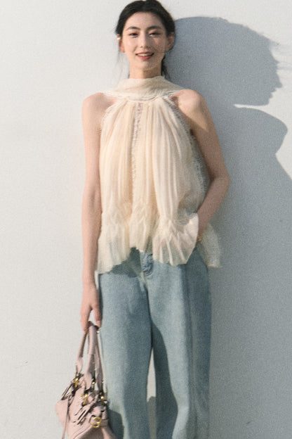 Moonlight Lace Halter Top