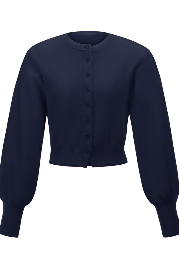 Pure Wool Round Neck Cardigan