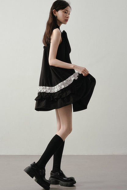 Hepburn schwarzes Spitzenkleid