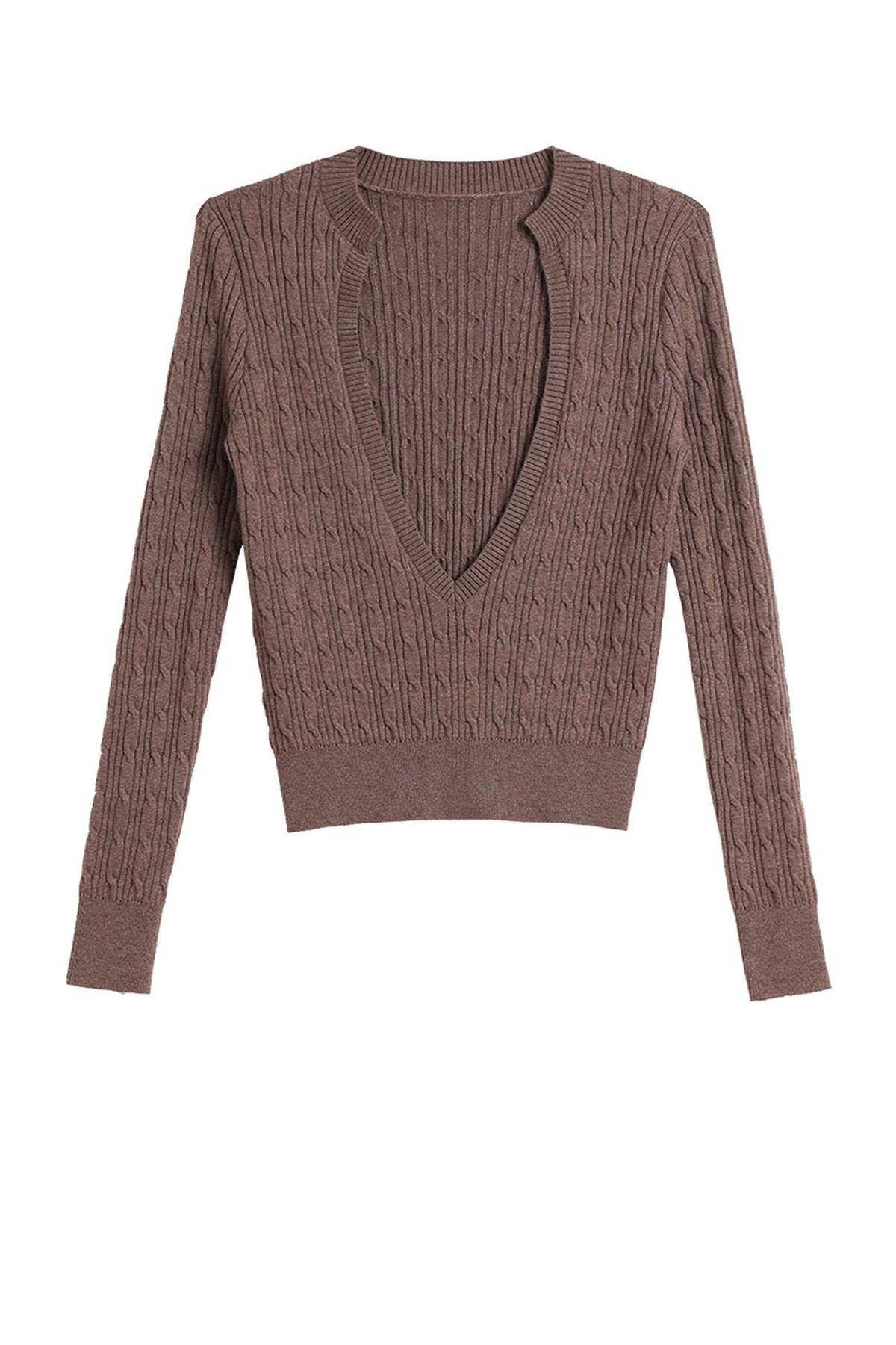 Short Knit Sweater With Sleeveless Shirt Set-Up