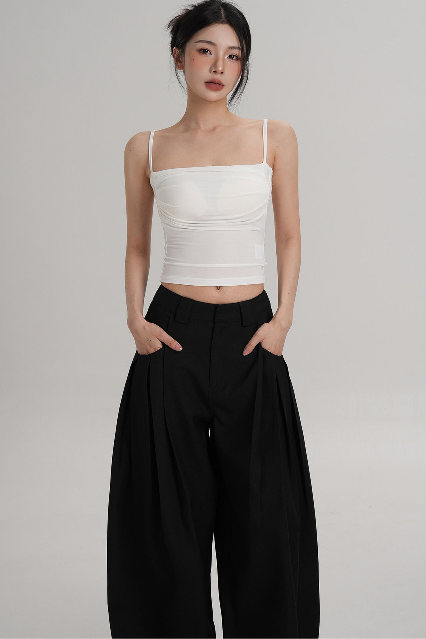 Elegant Pleated Camisole Top