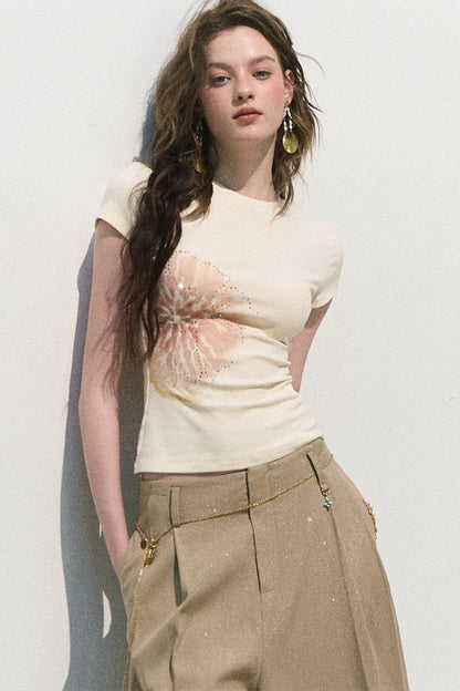 Colorful Lyocell Linen Capri Pants