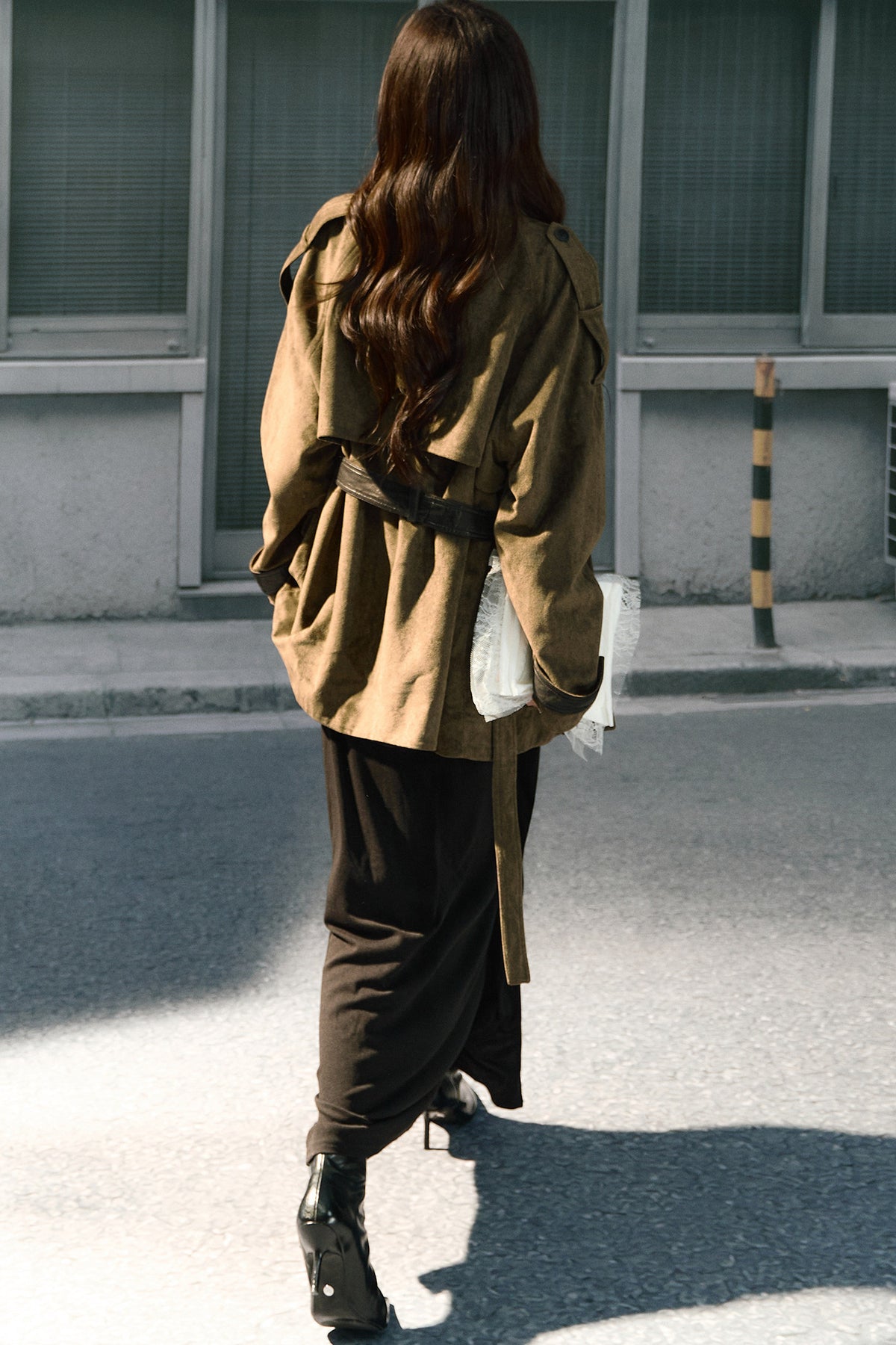 Suede Belted Jacket