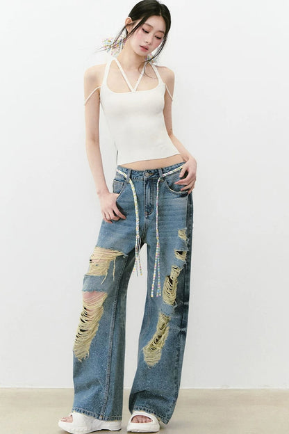 Camisola de punto con múltiples tirantes