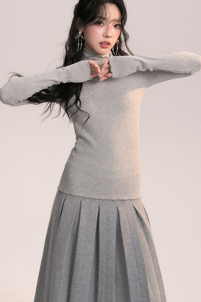 Ruffled Lapel Brushed Base Layer Top