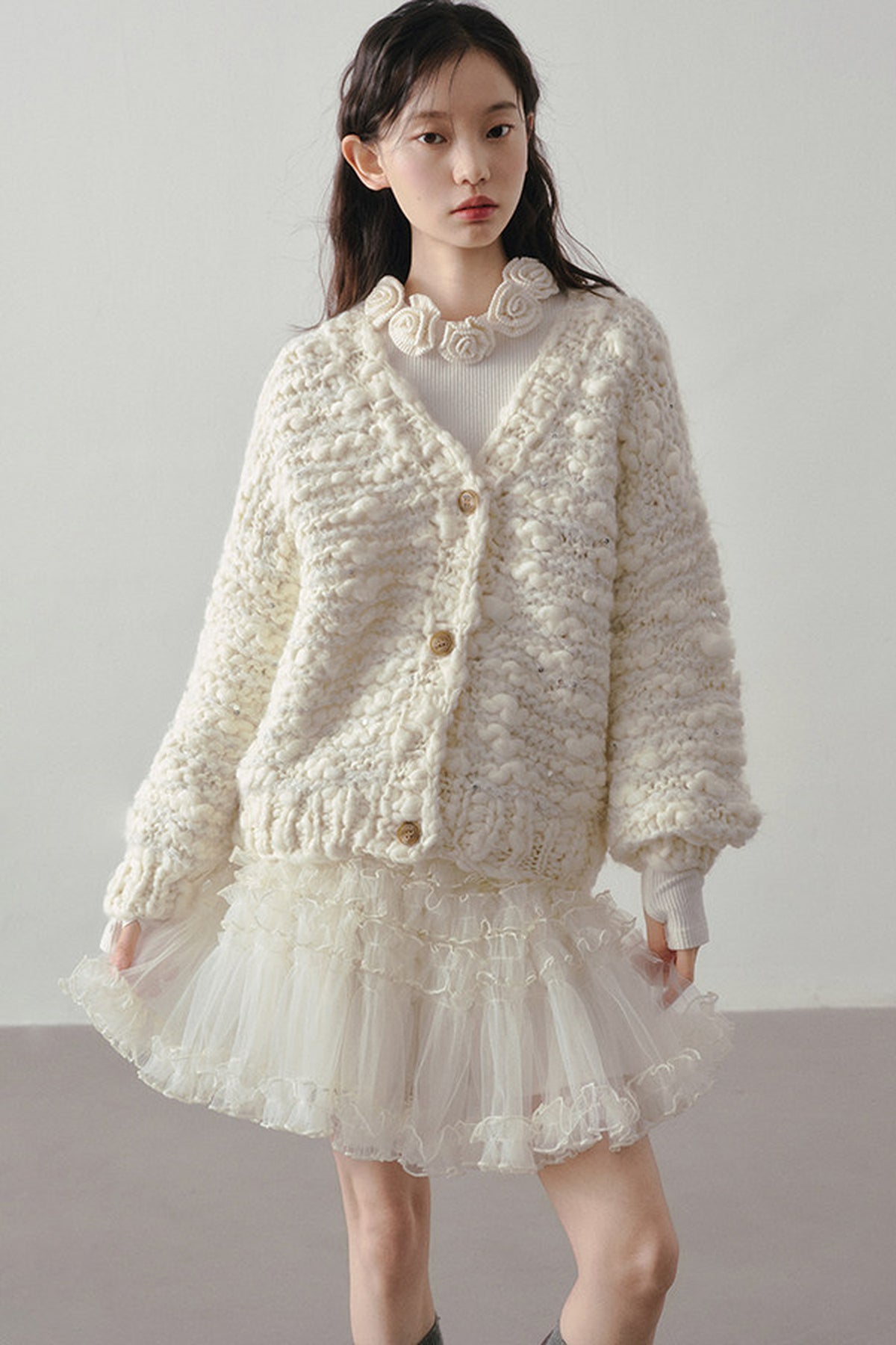 Multi-Layered Tulle Ruffle Skirt
