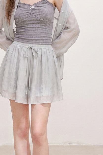 High-Waist-Camisole-Shirt-und-Rock-Set