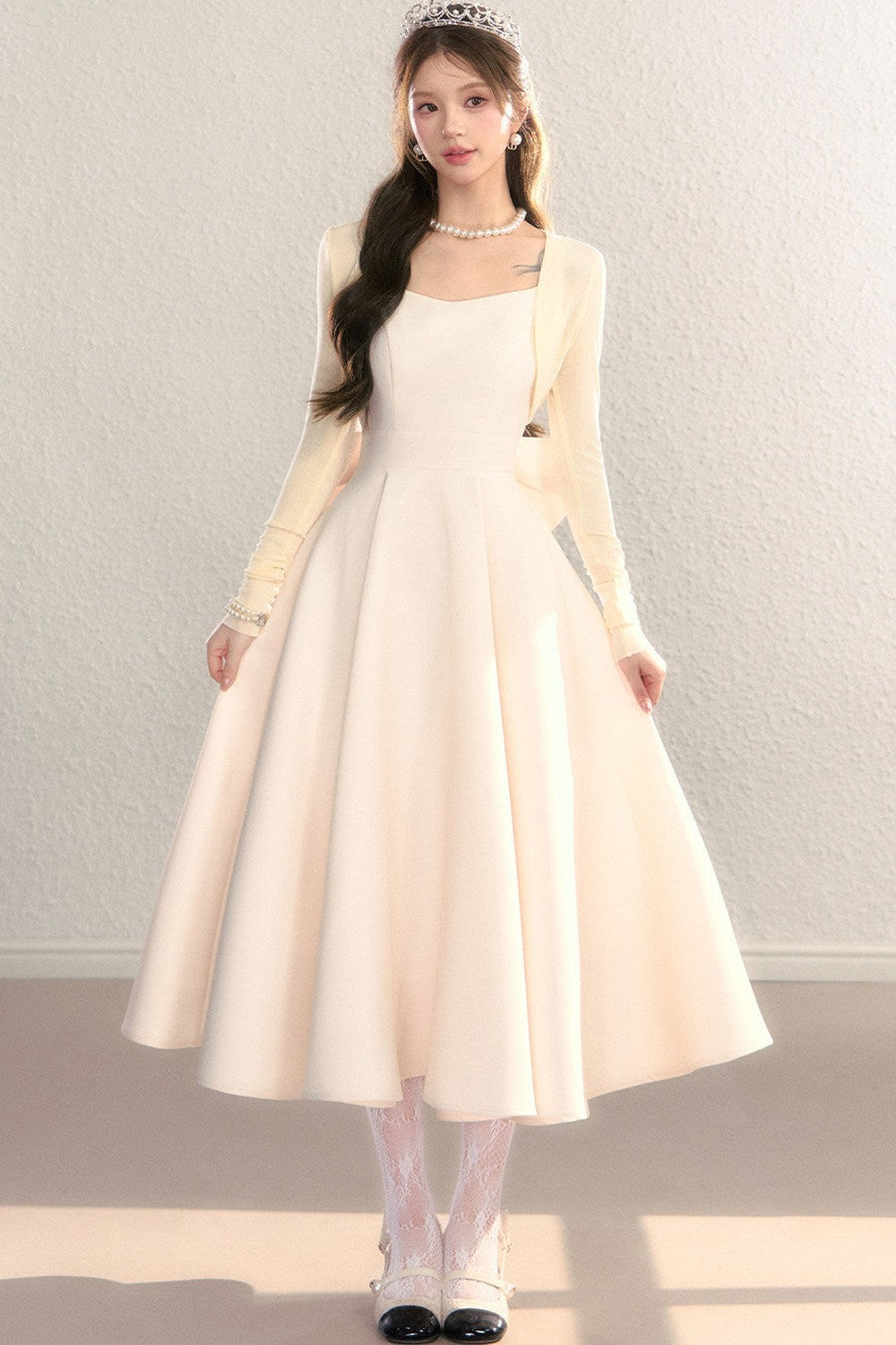 Exquisite French Spaghetti Strap Dress