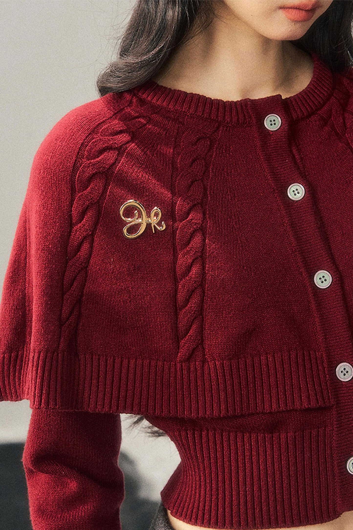 Knitted Cable Cape Sweater