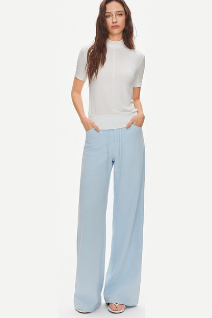 Tencel-Modal-Bluse mit halbhohem Kragen