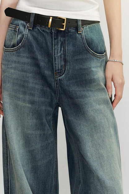 Vintage Washed Denim Pants