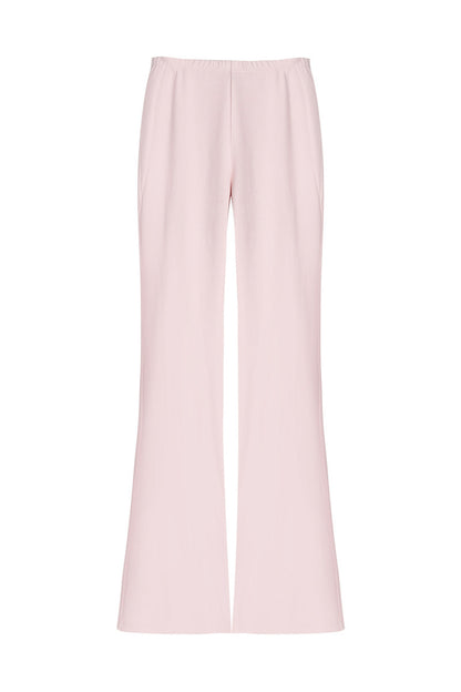 Fur Collar Cardigan and Flared Pants