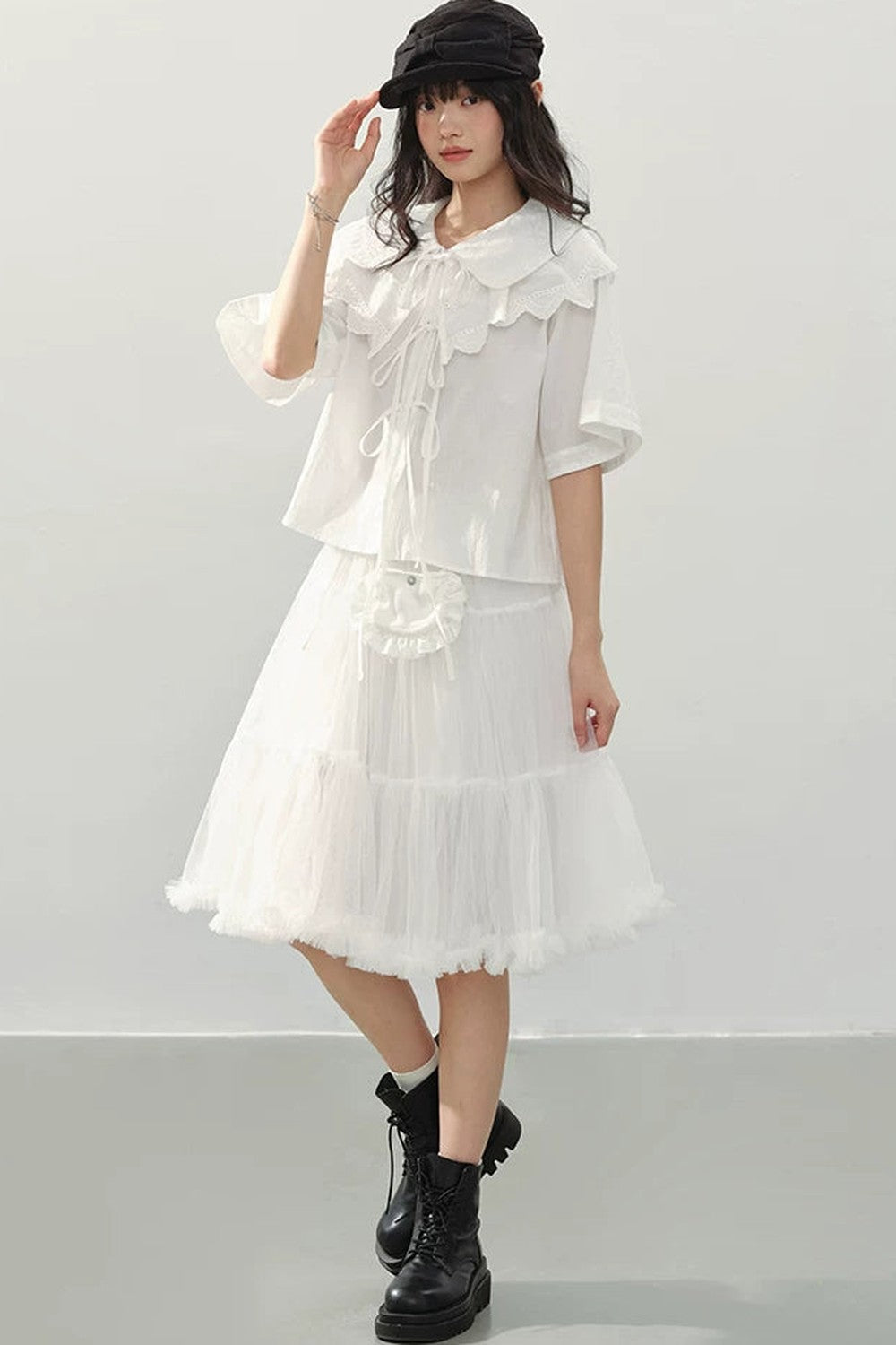 Doll Collar Sicily Lace Shirt