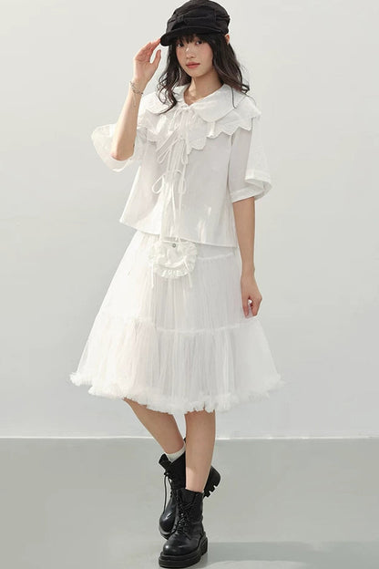 Doll Collar Sicily Lace Shirt