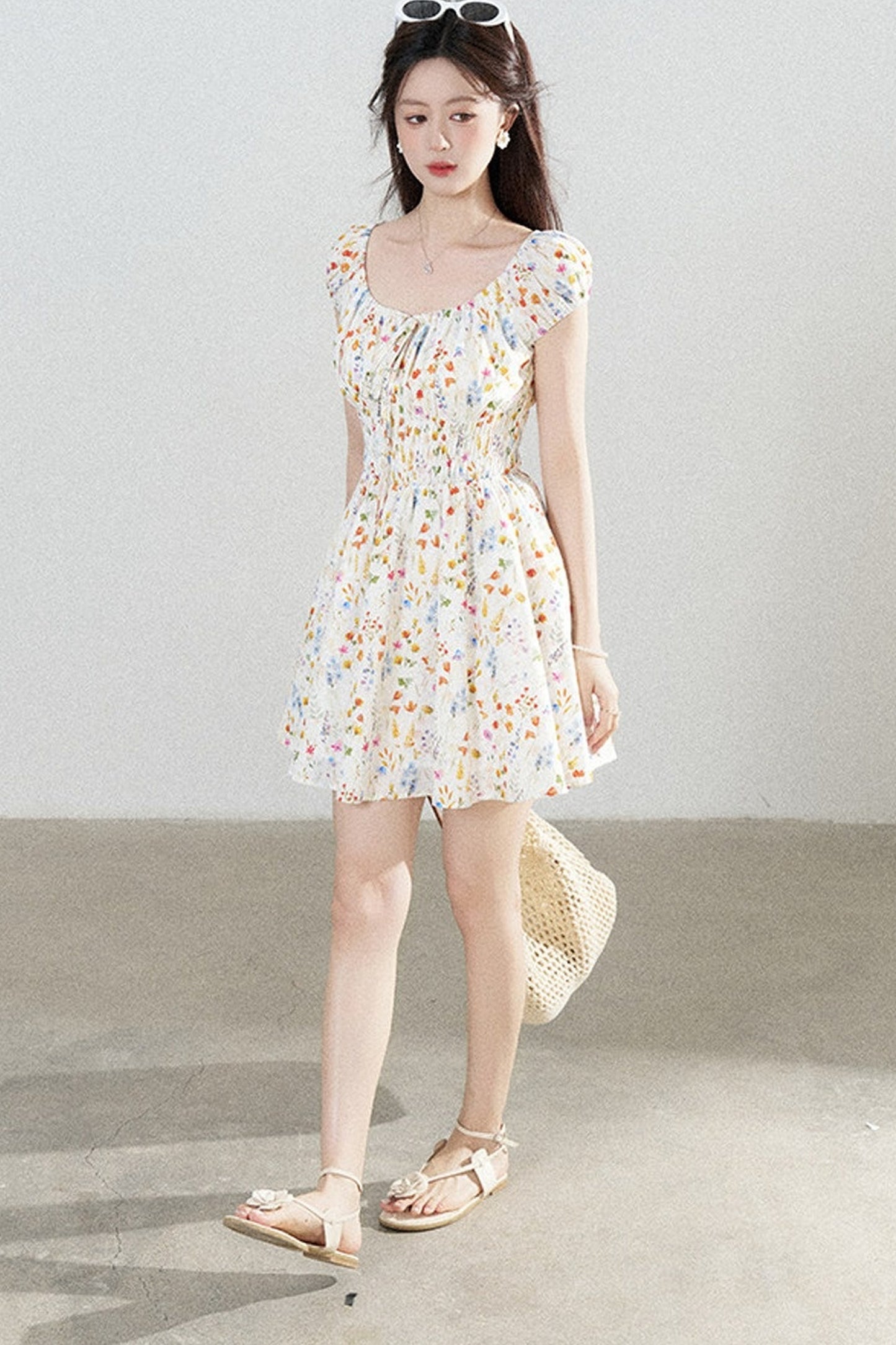 Floral Print A-Line Dress