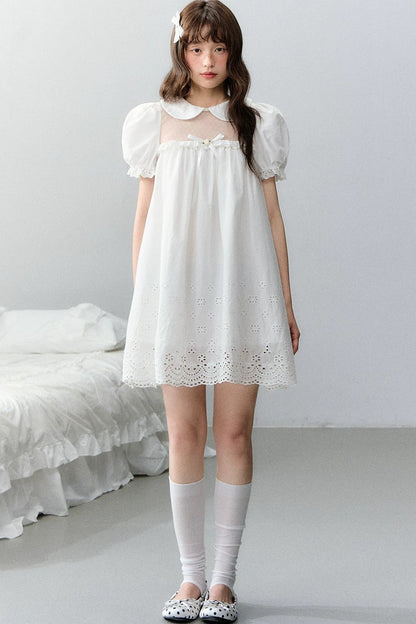 White Angel Embroidery Dress