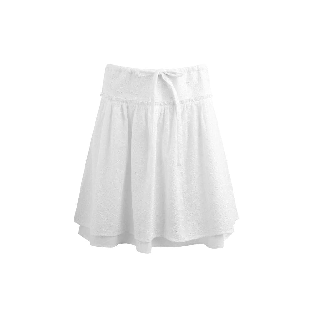 Double-Layered Puff A-Line Skirt