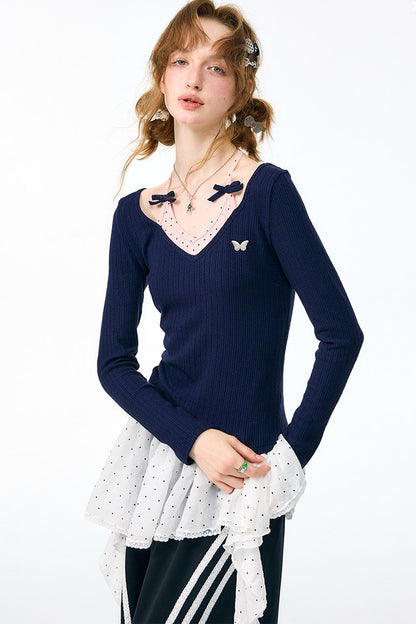 Autumn Polka Dot Halter Top