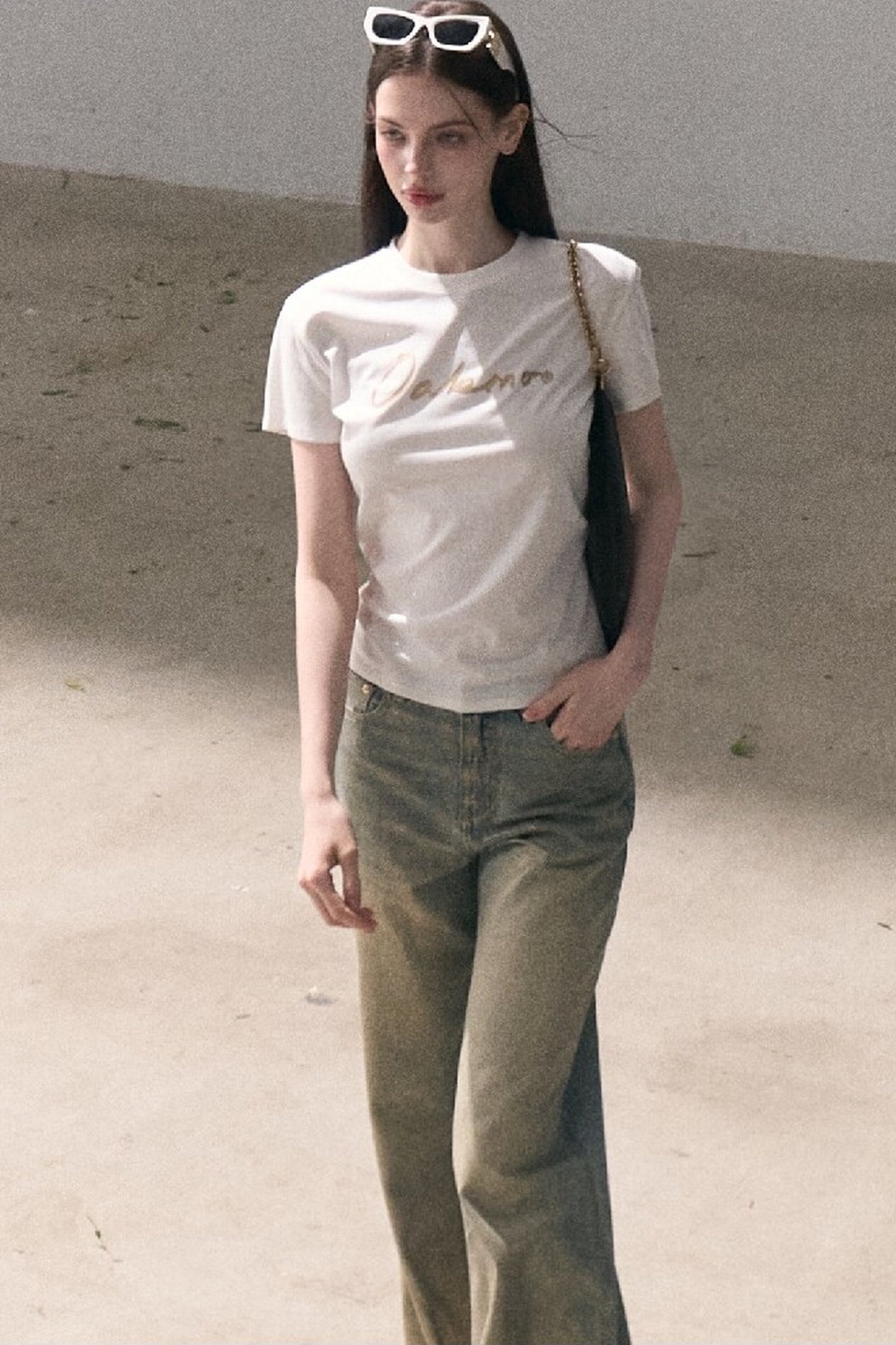 Retro Gradient Cotton Jeans