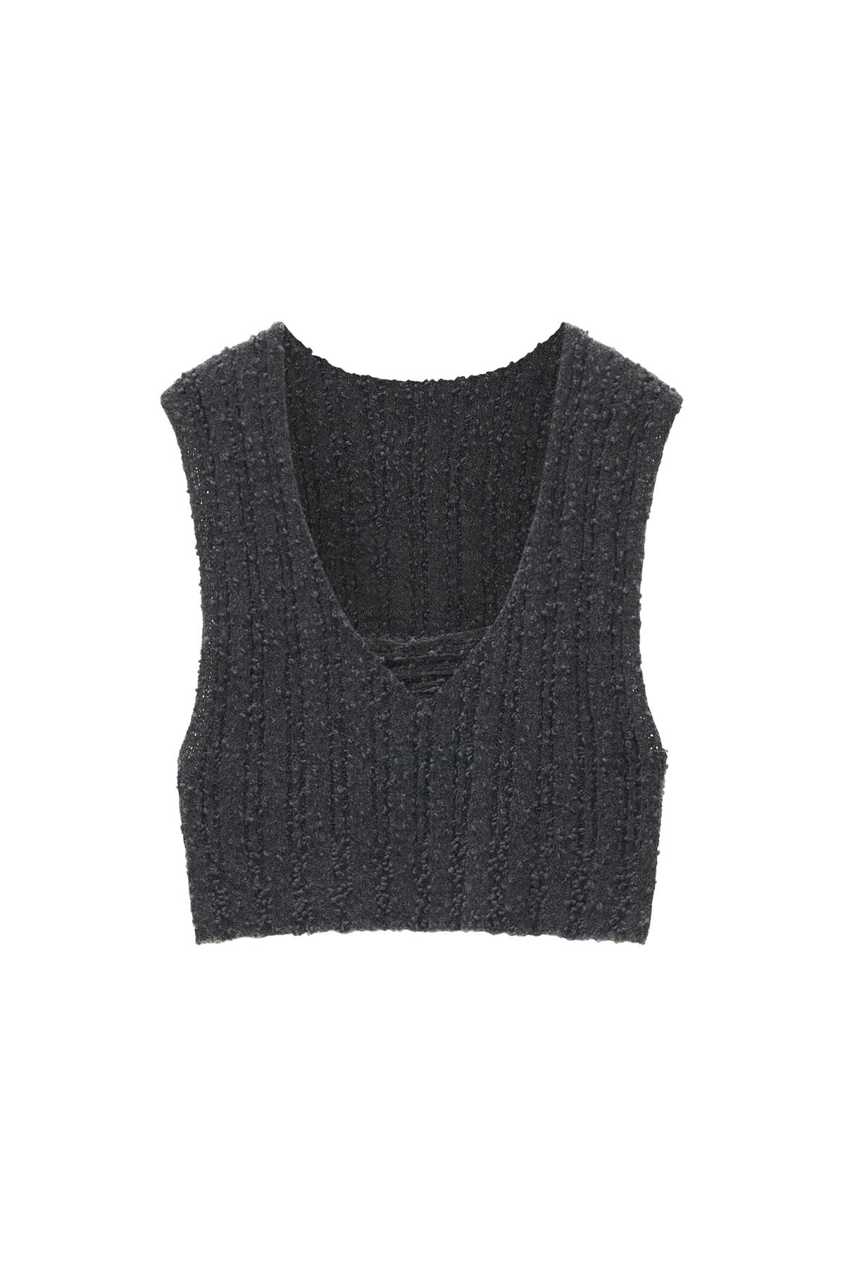 U-Neck Sleeveless Knit Vest