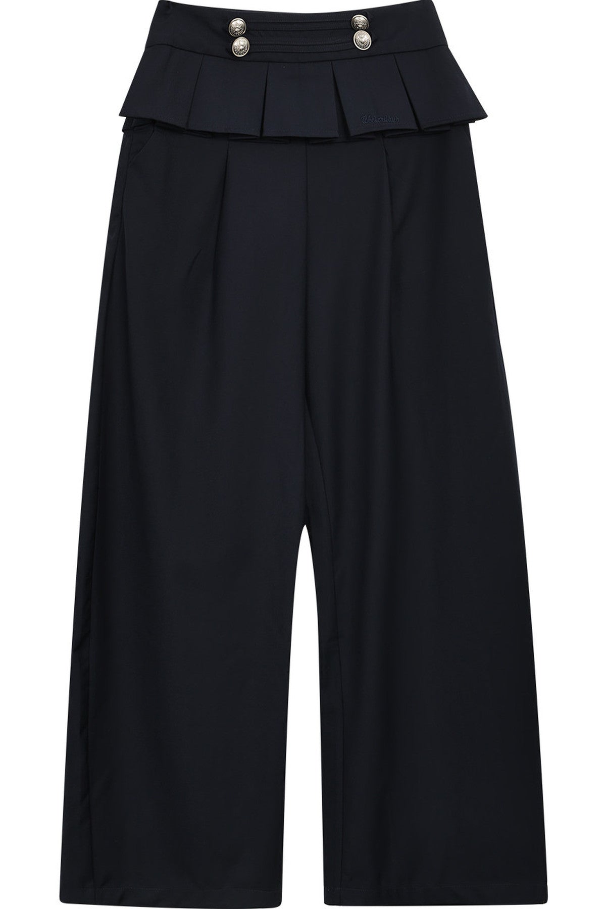 Ensemble cardigan et pantalon en maille à découpes et bordures contrastées