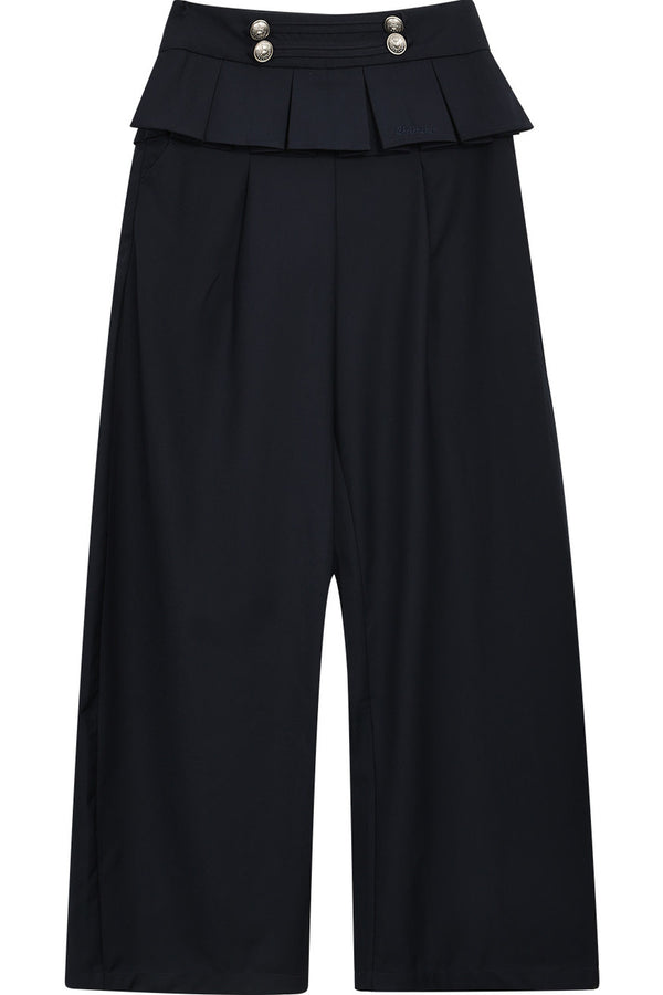 Cut-Out Contrast Trim Knit Cardigan And Pants Set-Up