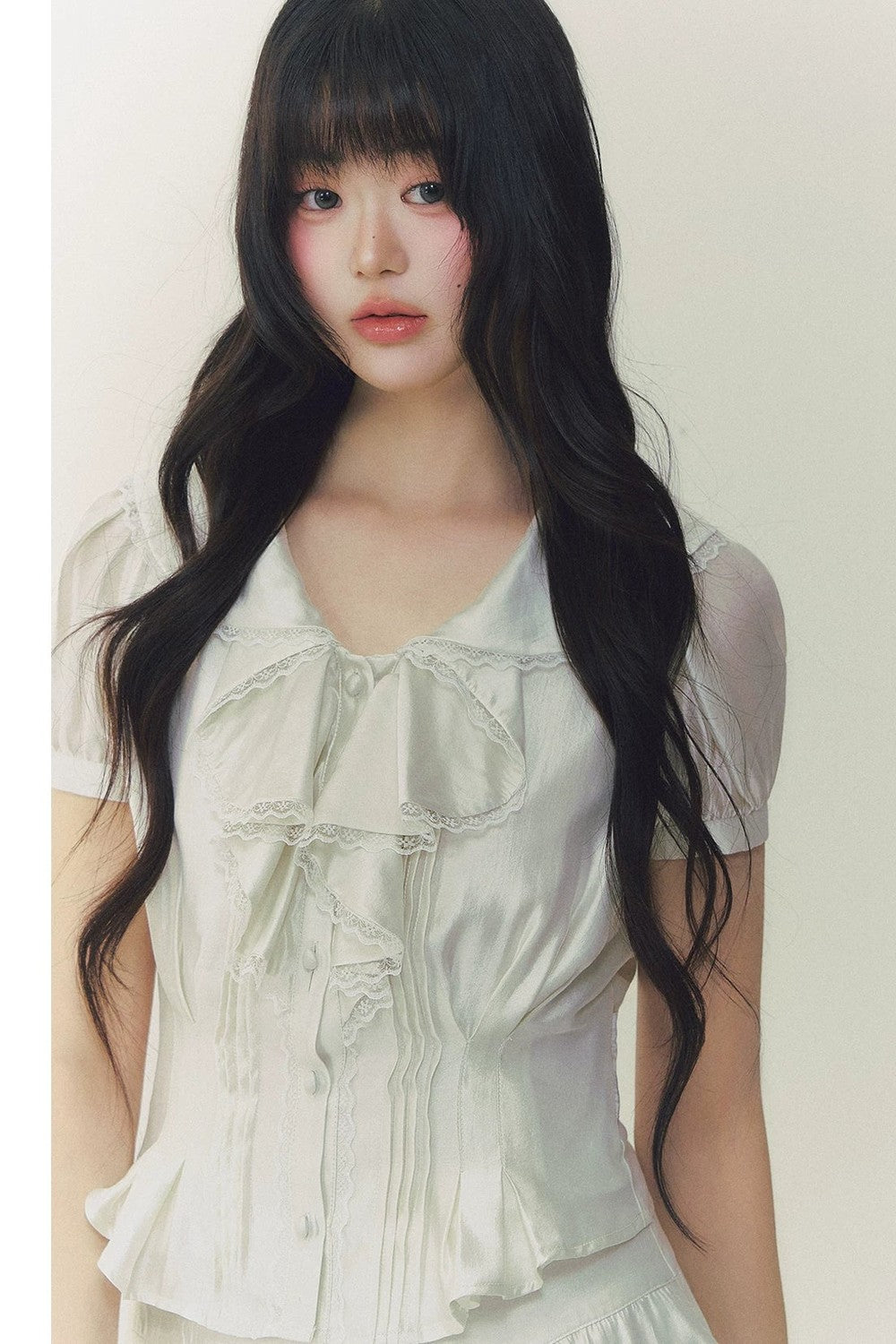 Pure White Tulip Shirt Skirt Set-Up