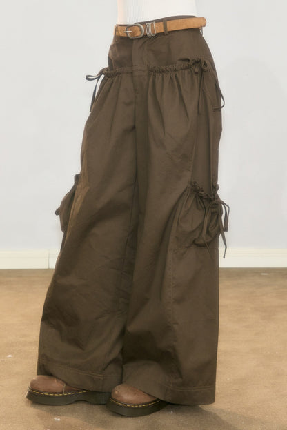 High-Waisted Wide-Leg Cargo Pants