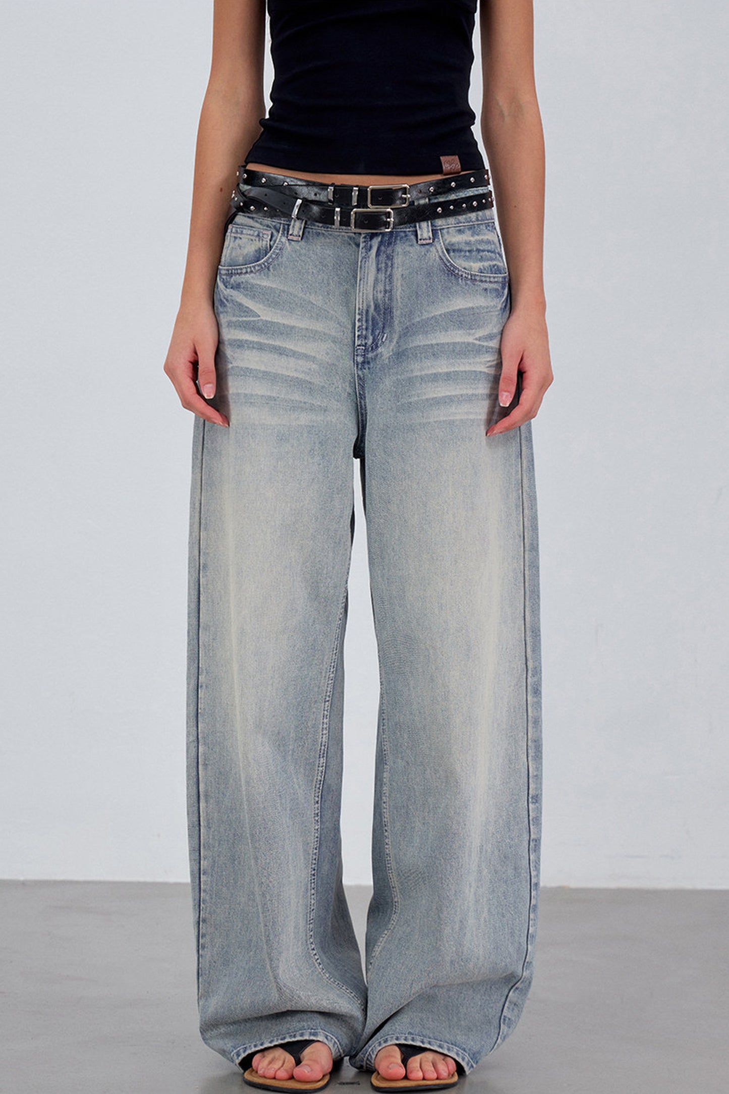 Light Blue Gradient Denim Pants